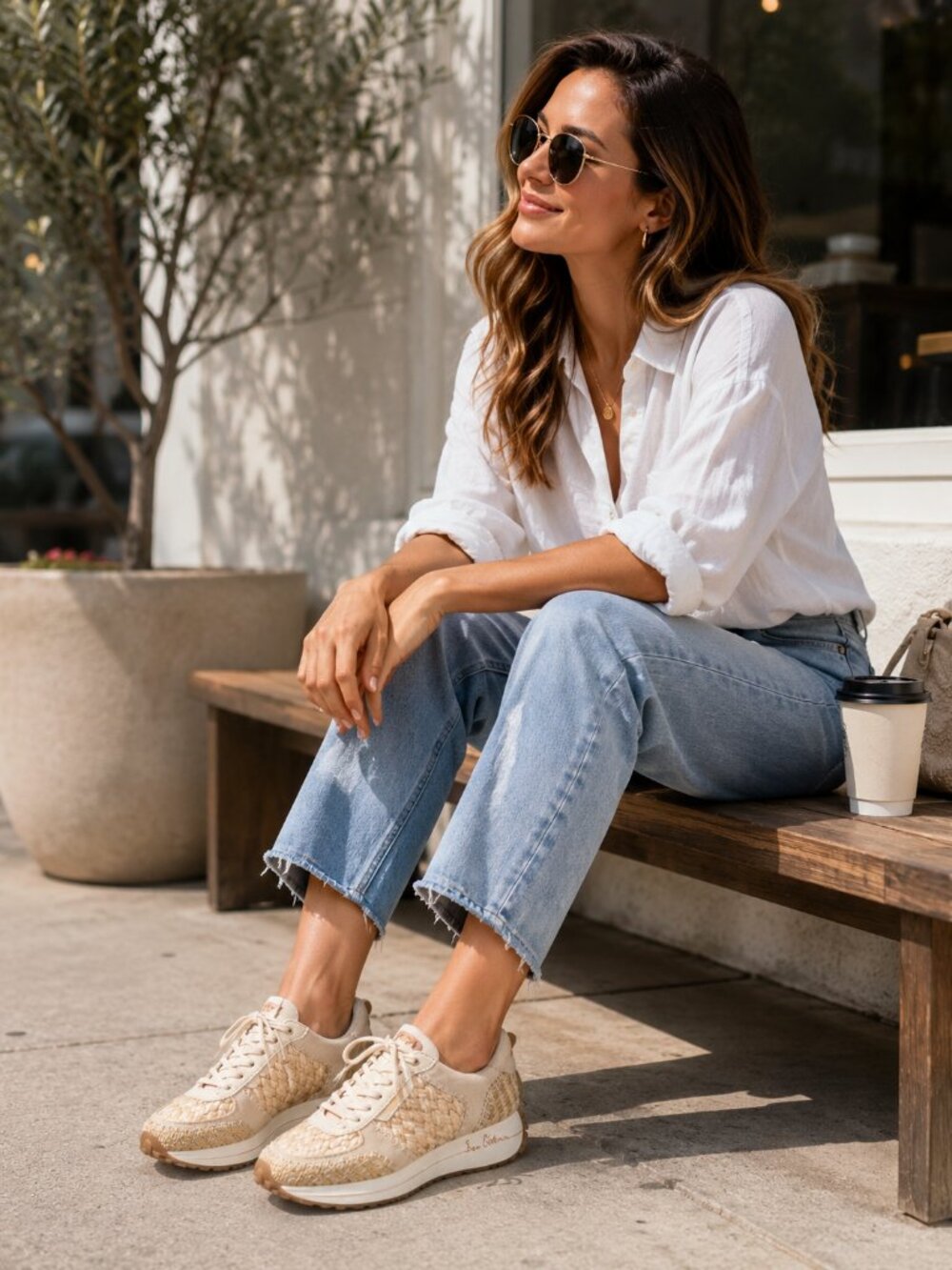 Sam Edelman Jianna Raffia Lace-up Sneakers, Women’s Size 8.5 M Cream/Beige